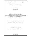 Tóm tắt Luận văn Thạc sĩ Luật Hiến pháp và Luật Hành chính: Phòng chống tham nhũng trong quản lý tài nguyên (than) ở tỉnh Quảng Ninh