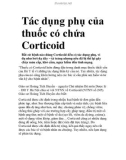 Tác dụng phụ của thuốc có chứa Corticoid