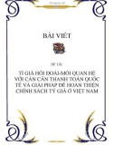 ĐỀ TÀI: TỈ GIÁ HỐI ĐOÁI-MỐI QUAN HỆ VỚI CÁN CÂN THANH TOÁN QUỐC TẾ VÀ GIẢI PHÁP ĐỂ HOÀN THIỆN CHÍNH SÁCH TỶ GIÁ Ở VIỆT NAM