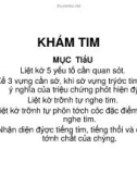 Giáo án khoa điều dưỡng - KHÁM TIM