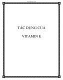 Tài liệu: Tác dụng của vitamin E