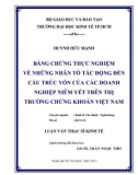 Luận văn Thạc sĩ Kinh tế: Bằng chứng thực nghiệm về những nhân tố tác động đến cấu trúc vốn của các doanh nghiệp niêm yết trên thị trường chứng khoán Việt Nam