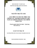 Luận văn Thạc sĩ Kinh tế: Cấu trúc và tái cấu trúc tài chính các tập đoàn kinh tế Việt Nam sau khủng hoảng tài chính toàn cầu