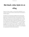 Bài thuốc chữa bệnh từ củ riềng