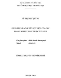 Tóm tắt luận án Tiến sĩ Kinh tế: Quản trị mua nguyên vật liệu của các doanh nghiệp may thuộc Vinatex