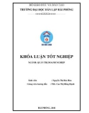 Khóa luận tốt nghiệp Quản trị doanh nghiệp: Một số biện pháp nhằm nâng cao hiệu quả kinh doanh của Công ty Cổ phần Du lịch Dịch vụ Hải Phòng