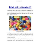 Bệnh gì kỵ vitamin gì?