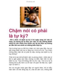 Chậm nói có phải là tự kỷ?