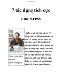 7 tác dụng tích cực của stress