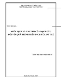 Tiểu luận: Miễn dịch và vai trò của bạch cầu đối với quá trình miễn dịch của cơ thể