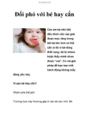 Đối phó với bé hay cắn