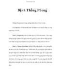 Triệu chứng Bệnh Thống Phong