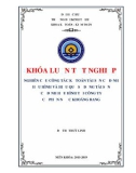 Khóa luận tốt nghiệp Kế toán-Kiểm toán: Nghiên cứu công tác kế toán tài sản cố định hữu hình và hiệu quả sử dụng tài sản cố định hữu hình tại Công ty Cổ phần nước khoáng Bang