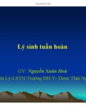 Bài giảng Lý sinh tuần hoàn - GV. Nguyễn Xuân Hoà