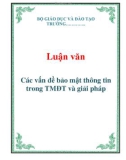 Luận văn: Các vấn đề bảo mật thông tin trong TMĐT và giải pháp