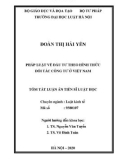 Tóm tắt luận án Tiến sĩ Luật học: Pháp luật về đầu tư theo hình thức đối tác công tư ở Việt Nam
