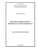 Luận án Tiến sĩ Luật học: Hoạt động trợ giúp pháp lý theo pháp luật Việt Nam hiện nay