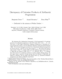 Báo cáo toán học: Discrepancy of Cartesian Products of Arithmetic Progressions