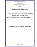 Luận văn: Tương tác tích cực mô hình động trong hỗ trợ học sinh kiến tạo tri thức xác suất thống kê