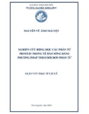 Luận văn Thạc sĩ Vật lý: Nghiên cứu động học các phân tử protein trong tế bào sống bằng phương pháp theo dõi đơn phân tử