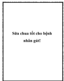 Sữa chua tốt cho bệnh nhân gút!