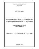 Tóm tắt luận văn Thạc sĩ luật học: So sánh pháp luật Việt Nam và pháp luật Nhật Bản về công ty hợp danh