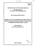 Nghiên cứu các giải pháp bảo vệ, phục hồi các hệ sinh thái rạn san hô, cỏ biển và khắc phục ô nhiểm môi trường biển tự sinh(Tập II)