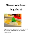 Món ngon từ khoai lang cho bé