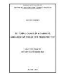 Luận văn Thạc sĩ Triết học: Tư tưởng canh tân về kinh tế, khoa học kỹ thuật của Phạm Phú Thứ