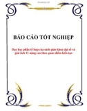 BÁO CÁO TỐT NGHIỆP: Dạy học phần tổ hợp của sách giáo khoa đại số và giải tích 11 nâng cao theo quan điểm kiến tạo