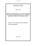 LUẬN VĂN: KHẢO SÁT ẢNH HƯỞNG CỦA SỰ CHUYỂN ĐỘNG CÁC NÚT MẠNG ĐẾN HIỆU SUẤT CỦA MỘT SỐ GIAO THỨC ĐỊNH TUYẾN TRONG MANET