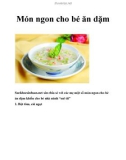 Món ngon cho bé ăn dặm