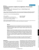 Báo cáo y học: Evolution of protein complexes by duplication of homomeric interactions