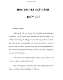 HỌC THUYẾT NGŨ HÀNH - THỦY KHÍ