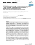 báo cáo khoa học: Genome-wide analysis of major intrinsic proteins in the tree plant Populus trichocarpa: Characterization of XIP subfamily of aquaporins from evolutionary perspective Anjali Bansal Gupta and Ramasubbu 