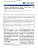 Báo cáo y học: Small cell neuroendocrine tumor of the breast in a 40 year-old woman: a case report