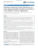 Báo cáo y học: Small RNA sequencing reveals miR-642a-3p as a novel adipocyte-specific microRNA and miR-30 as a key regulator of human adipogenesis