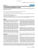 Báo cáo y học: Small volume of hypertonic saline as the initial fluid replacement in experimental hypodynamic sepsis