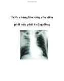 Triệu chứng lâm sàng của viêm phổi mắc phải ở cộng đồng