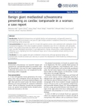 Báo cáo y học: Treatment of stasis dermatitis using aminaphtone: Benign giant mediastinal schwannoma presenting as cardiac tamponade in a woman: a case report