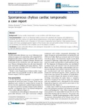 Báo cáo y học: Spontaneous chylous cardiac tamponade: a case report