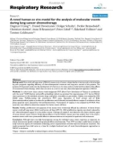 Báo cáo y học: A novel human ex vivo model for the analysis of molecular events during lung cancer chemotherapy