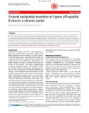 Báo cáo y học: A novel nucleotide insertion in S gene of hepatitis B virus in a chronic carrier