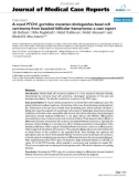 Báo cáo y học: A novel PTCH1 germline mutation distinguishes basal cell carcinoma from basaloid follicular hamartoma: a case report