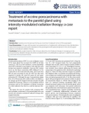 Báo cáo y học: Treatment of eccrine porocarcinoma with metastasis to the parotid gland using intensity-modulated radiation therapy: a case report