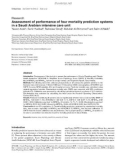 Báo cáo y học: Assessment of performance of four mortality prediction systems in a Saudi Arabian intensive care unit