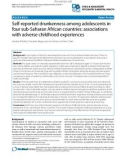 Báo cáo y học: Self-reported drunkenness among adolescents in four sub-Saharan African countries: associations with adverse childhood experiences