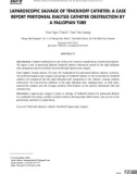 Phẫu thuật nội soi sửa catheter Tenkhoff ở bệnh nhân lọc màng bụng: Báo cáo ca lâm sàng tắc catheter do loa vòi