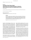 Báo cáo y học: The World Trade Center Attack Similarities to the 1988 earthquake in Armenia: time to teach the public life-supporting first aid