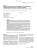 Báo cáo y học: Sepsis-related organ failure assessment and withholding or withdrawing life support from critically ill patients